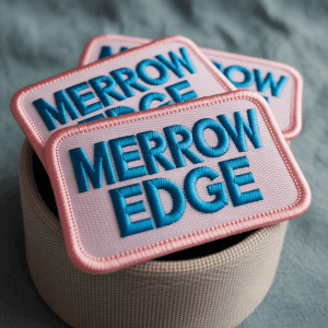 Custom patch with a clean Merrow Edge finish.