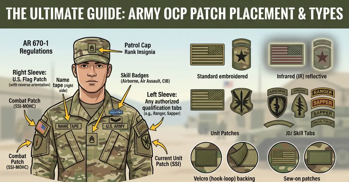 Army OCP Patch Placement Guide Official Rules And Types Army OCP Patch Placement Guide Official Rules And Types
