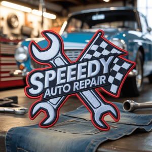 Custom patch designed for automotive businesses.