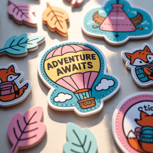 A collection of custom-shaped patches.