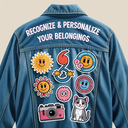 Custom patches applied on a jacket