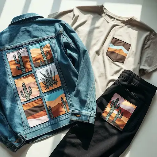 collection of custom designed patches