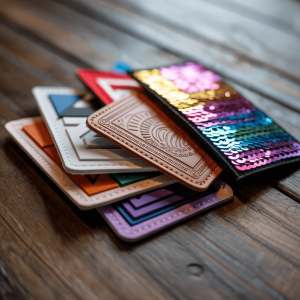 A stack of PVC, Leather, and Sequin patches.