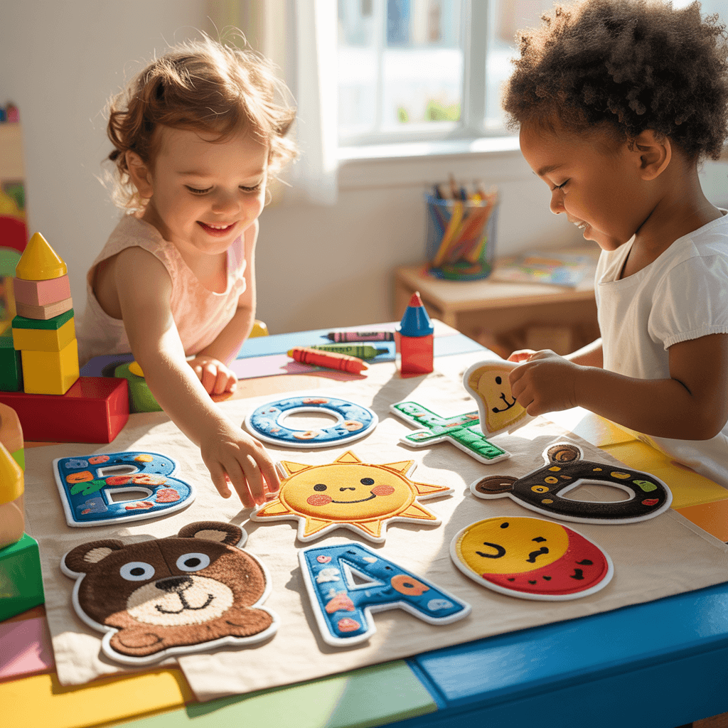 Kids playing with custom patches.
