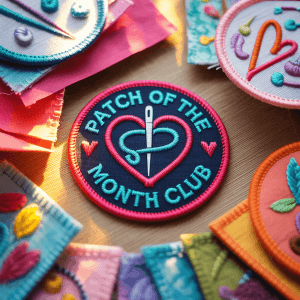 Patch design showcasing the "Patch of the Month Club" logo.