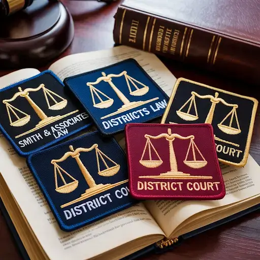 Custom patches designed for legal professionals