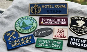 Custom iron-on patches for hospitality staff